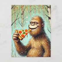 Happy Funny Sasquatch et la pizza