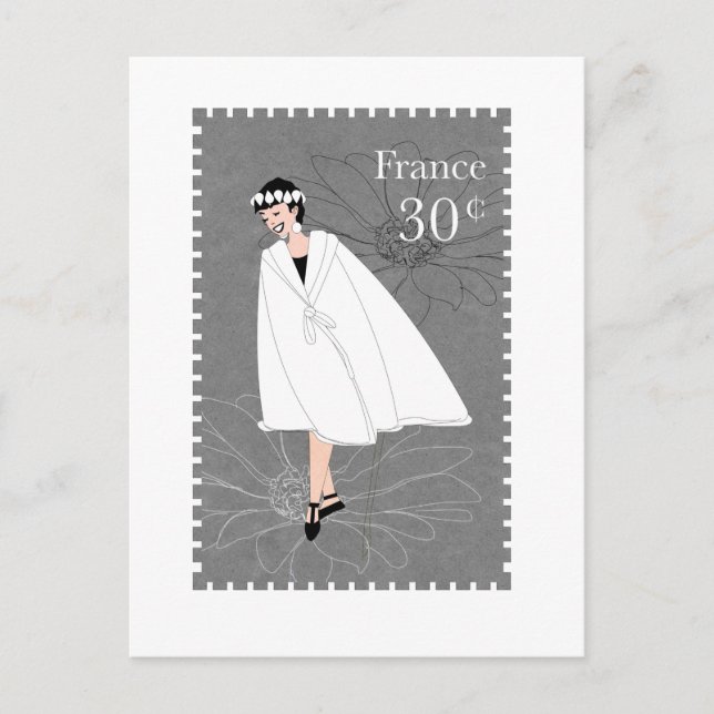 Carte postale Happy Girl France (Devant)