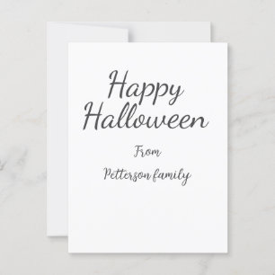 Carte Postale Happy Halloween ajouter le nom de famille calligra