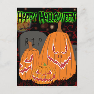 Carte postale Happy Halloween Citrouille personnal