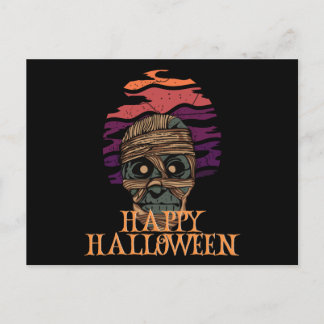 Carte Postale Happy Halloween drôle caractère Déplaisant