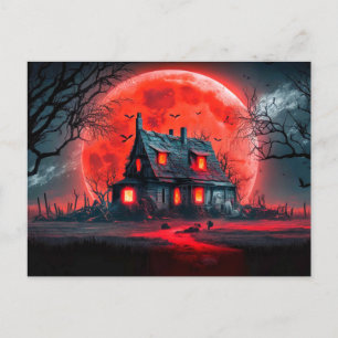 Carte Postale Happy Halloween Haunted House