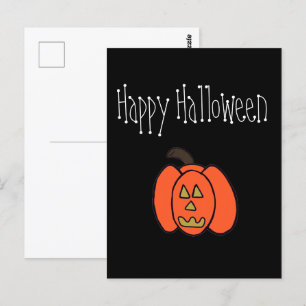 Carte Postale Happy Halloween Jack-o'-lantern