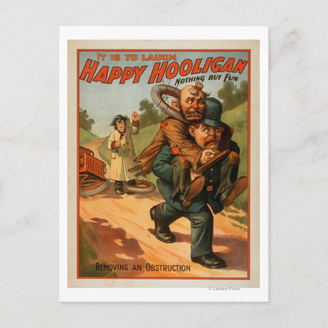 Carte Postale Happy Hooligan "C'est de rire" Poster du Théâtre (Devant)