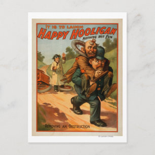 Carte Postale Happy Hooligan "C'est de rire" Poster du Théâtre