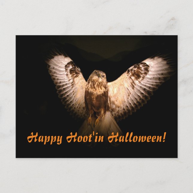 Carte Postale Happy Hoot'in Halloween (Devant)