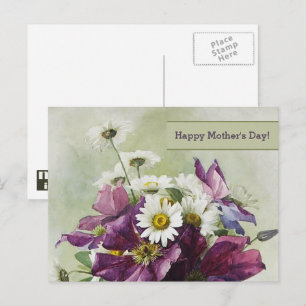 Carte Postale Happy Mother's Day. Flower Painting Fine Art 