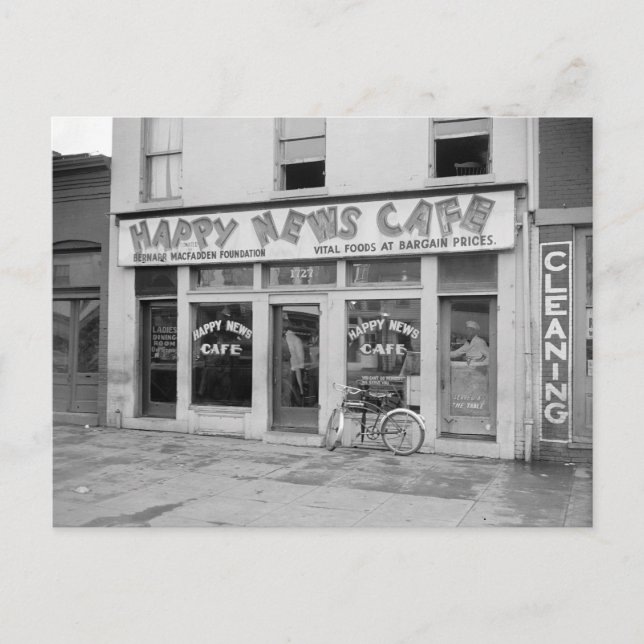 Carte Postale Happy News Cafe, 1938 (Devant)