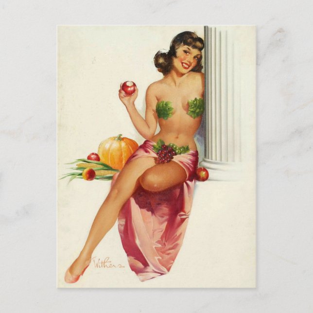 Carte Postale Happy Pin Up (Devant)