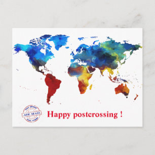 Carte Postale Happy postcrossing!