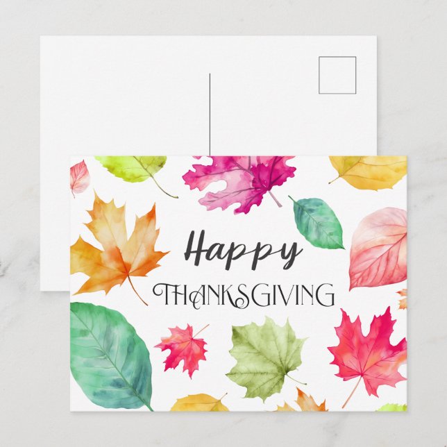 Carte Postale Happy Thanksgiving (Devant / Derrière)