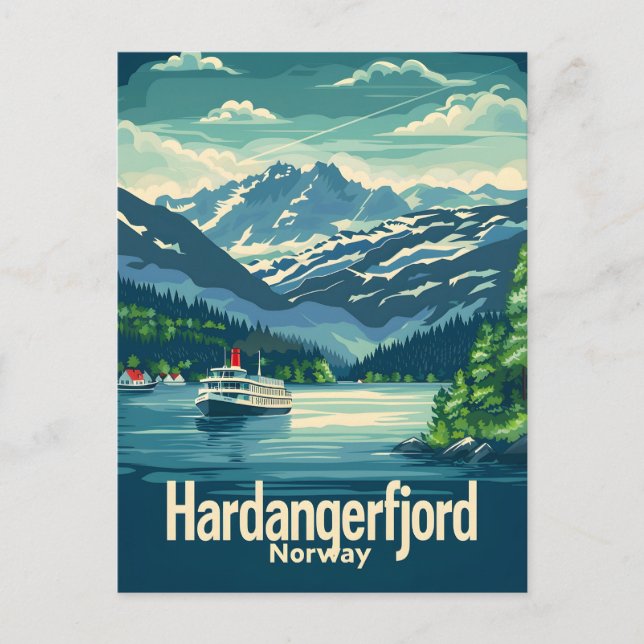 Carte Postale Hardangerfjord Norvège (Devant)