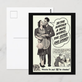 Carte Postale Harder une femme travaille le mignon qu'elle regar
