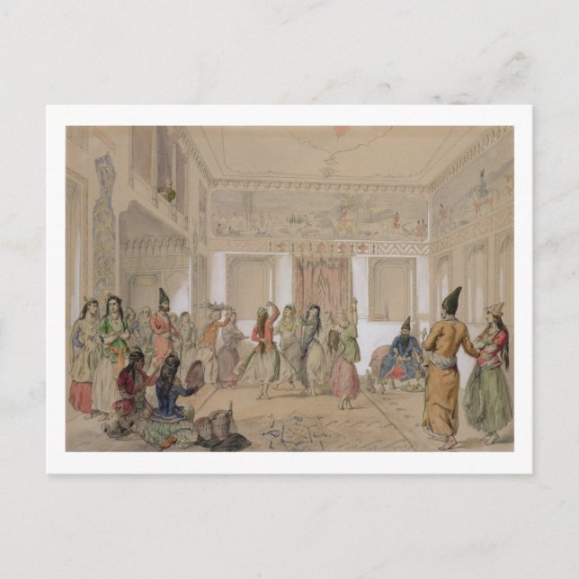 Carte Postale Harem Feast, Téhéran (crayon et avec papier) (Devant)