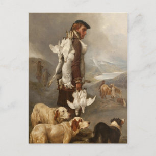 Carte Postale Hares de tir d'hiver Ansdell et Ptarmigan