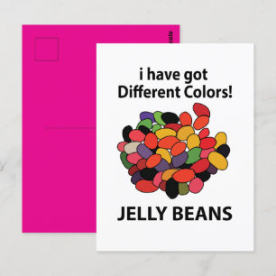 Carte Postale Haricots Jelly Colorés Haricots Jelly Drôles