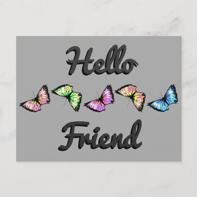 Carte Postale "Harlequin" (Bonjour ami) (Devant)