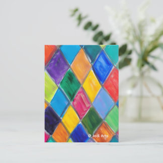 Carte postale Harlequin lumineuse