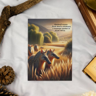 Carte Postale Harmonie dans la nature : Frolicking Aardwolf dans