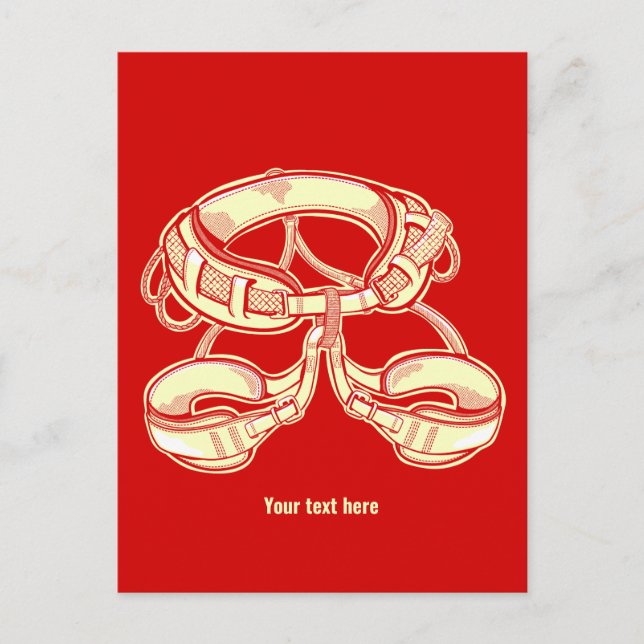 Carte Postale Harnais escalade (Devant)