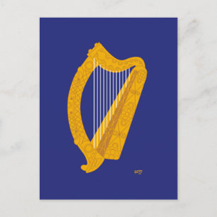 Carte Postale Harpe Brian Boru - Symbole de l'Irlande