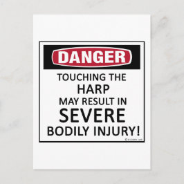 Carte Postale Harpe de danger