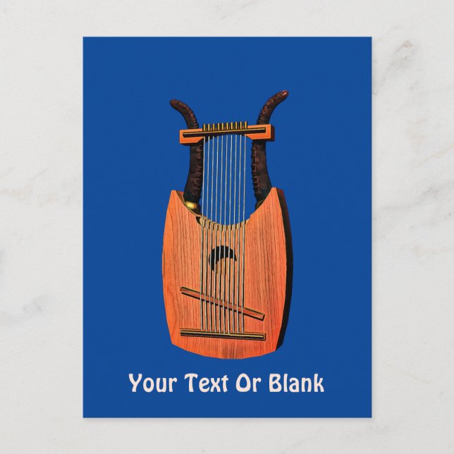 Carte Postale Harpe du roi David (Devant)