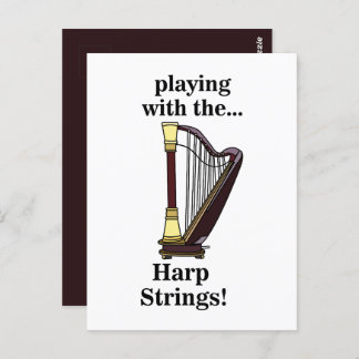 Carte Postale Harpe musicale Instrument Harpe