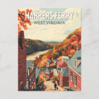 Harpers Ferry Virginie-Occidentale Voyage Art Vint