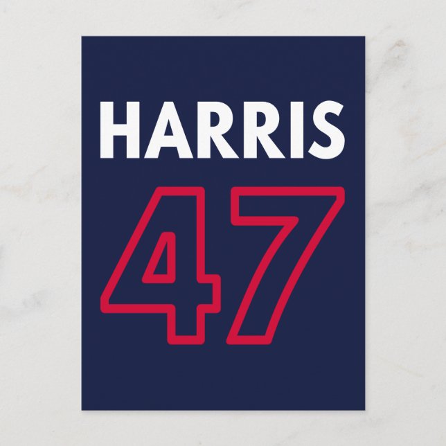 Carte Postale Harris 47 III - Kamala Harris Pour Président (Devant)