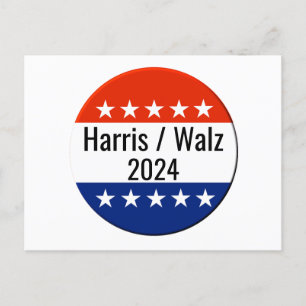 Carte Postale Harris Walz Élection 2024