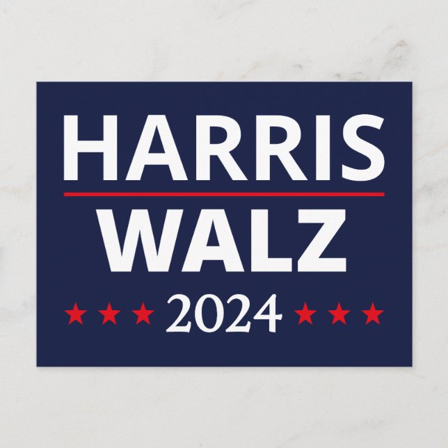 Carte Postale Harris Walz Election 2024 III (Devant)