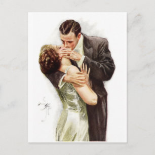 Carte Postale Harrison Fisher : Le baiser