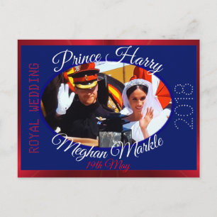 Carte Postale Harry et Meghan photo Promenade en calèche du mari