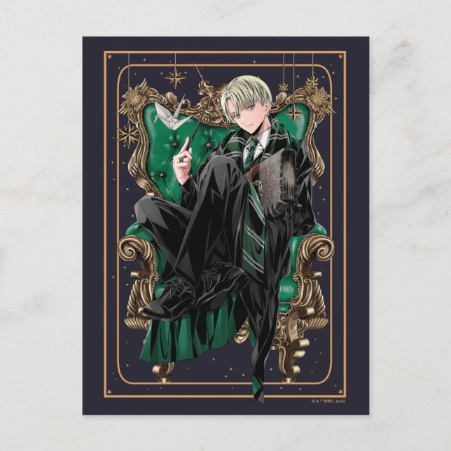 Carte Postale HARRY POTTER™ | Anime Draco Malfoy Assis (Devant)