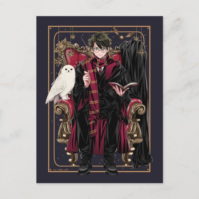 Carte Postale HARRY POTTER™ | Anime HARRY POTTER™ assis (Devant)