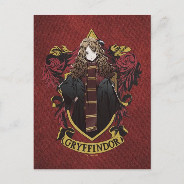 Carte Postale HARRY POTTER™ | Anime Hermione House Crest (Devant)