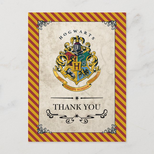 Carte Postale Harry Potter | Anniversaire de Hogwarts Merci (Devant)