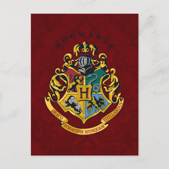 Carte Postale Harry Potter | Blason de Poudlard - Complet (Devant)