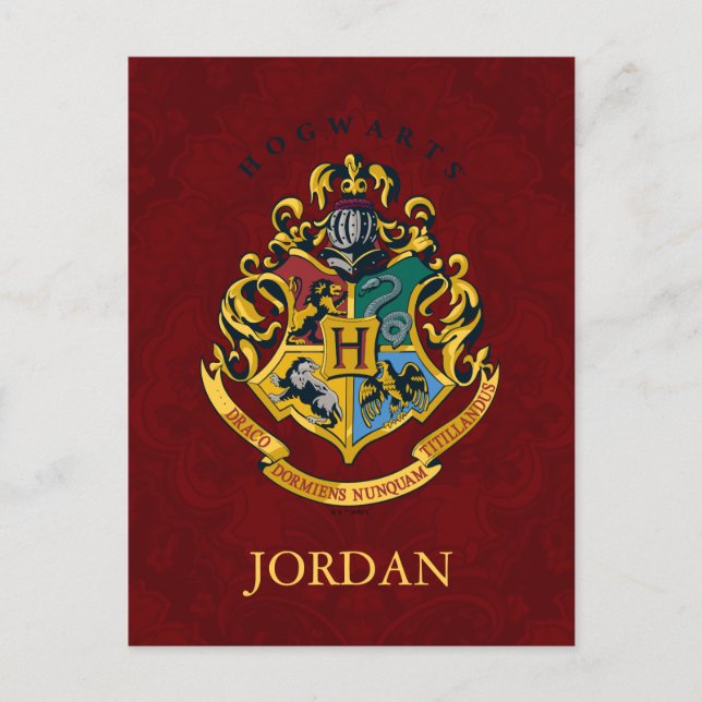 Carte Postale Harry Potter | Blason de Poudlard - Complet (Devant)