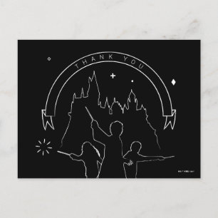 Carte Postale HARRY POTTER™ Caractères et contour de château