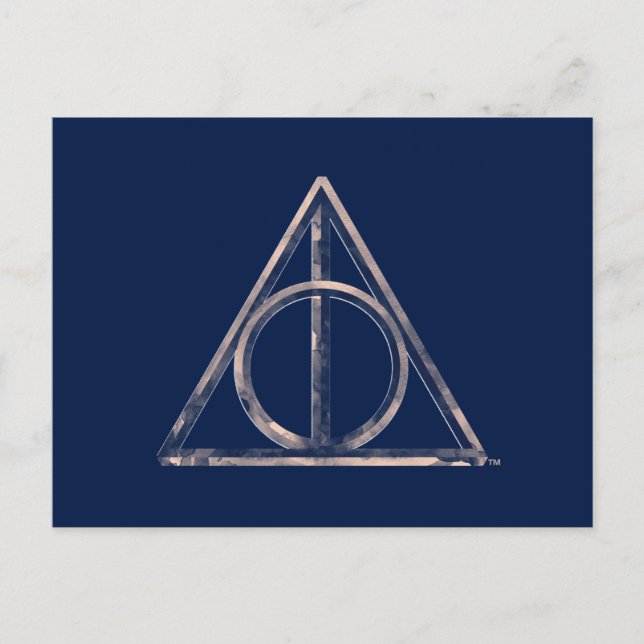 Carte Postale Harry Potter | Deathly Hallows Watercolor (Devant)
