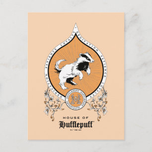 Carte Postale HARRY POTTER™ Délicat croquis HUFLEPUFF™ Crest