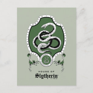 Carte Postale HARRY POTTER™   Délicat croquis SLYTHERIN™ Crest