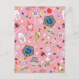 Carte Postale HARRY POTTER™   Grenouilles en chocolat et motif d