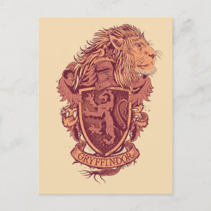 Carte Postale Harry Potter Gryffindor Lion Crest