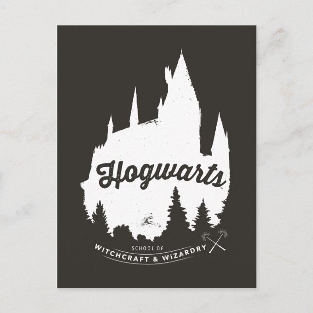 Carte Postale Harry Potter | HOGWARTS™ Castle Typographie (Devant)