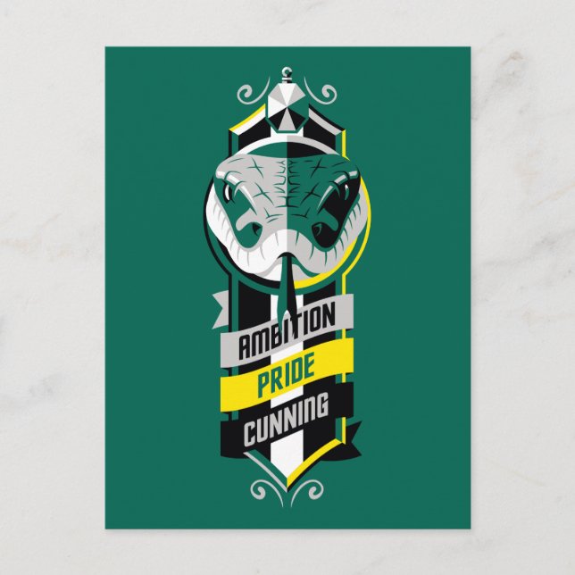 Carte Postale Harry Potter | SLYTHERIN™ House Traits Sigil (Devant)