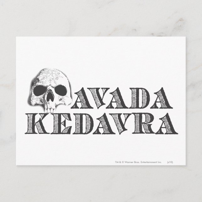 Carte Postale Harry Potter Sortilège | Avada Kedavra (Devant)
