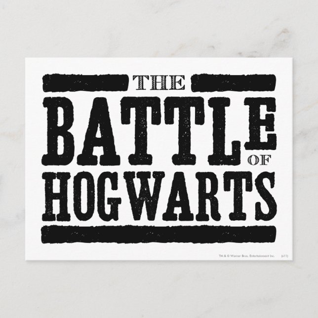 Carte Postale Harry Potter Spell| La Bataille de Hogwarts (Devant)